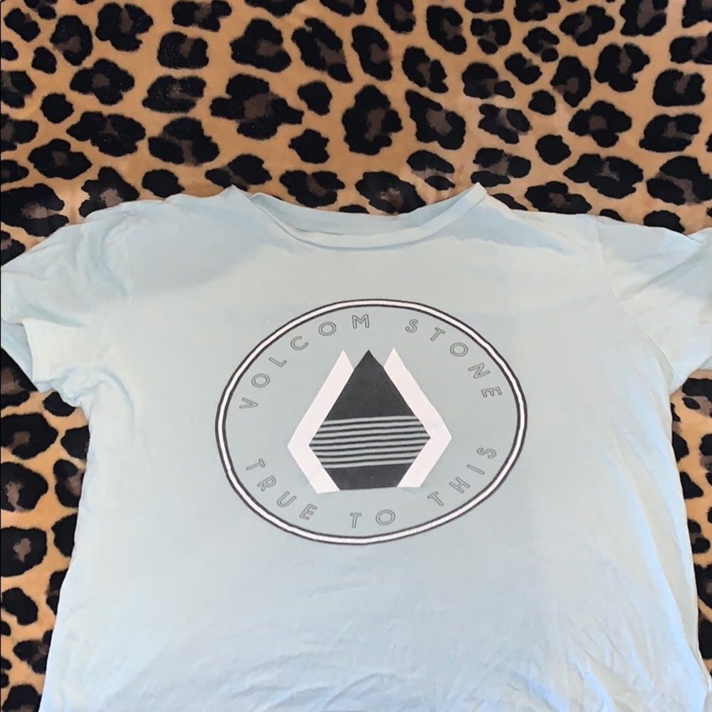 Mint cropped tee